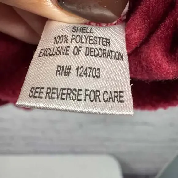 Rebecca Malone Fleece Vest With Embroidered Leaves Size PS - Picture 5 of 7